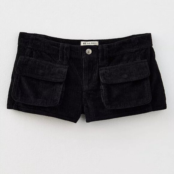 We The Free Knock Out Cord Shorties Color: Jet Black - Picture 4 of 4